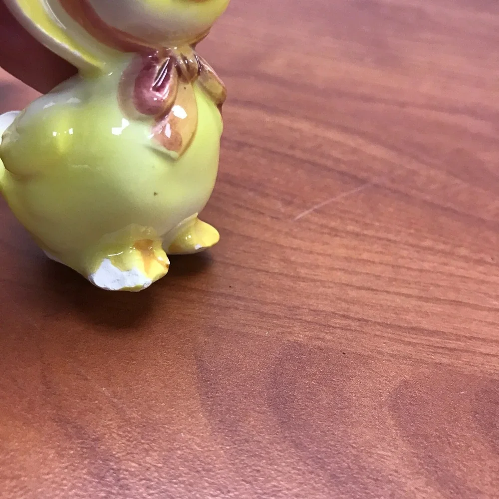 Vintage Yellow Duckling Chics ceramic salt shaker